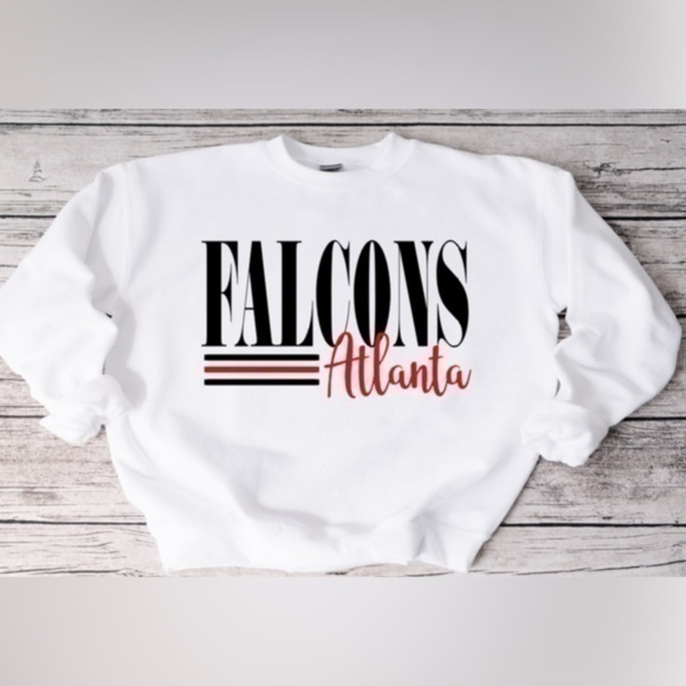 Falcons striped crewneck - white